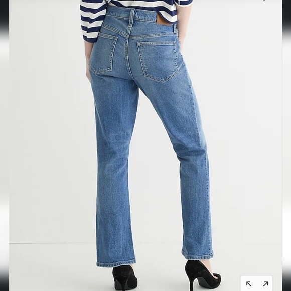NWT J.Crew 9" Rise Billie Demi-Boot Crop Blue Jeans Size 29 Pants Style AQ790 - Picture 2 of 16